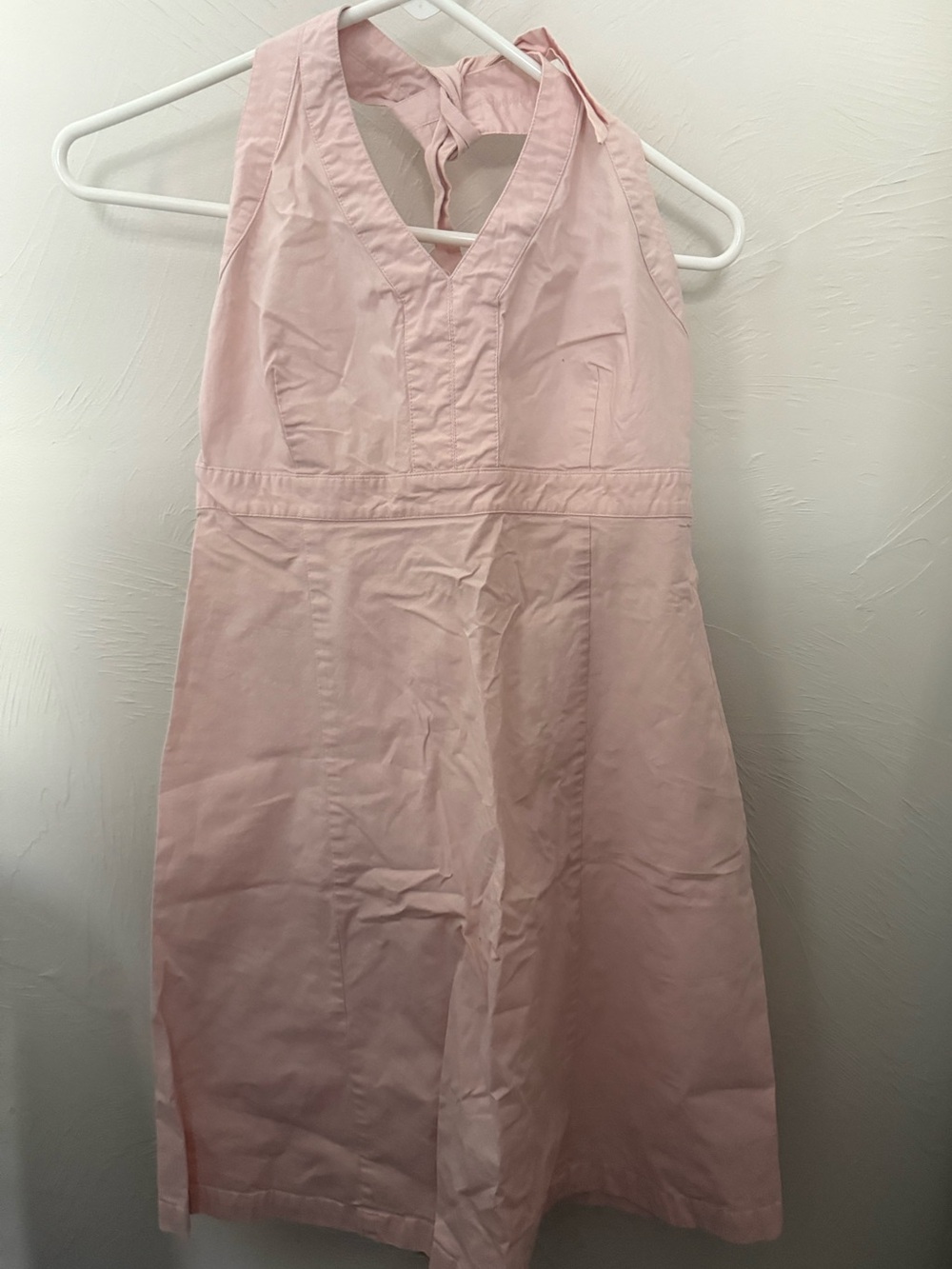 Vintage 90s Gap Stretch Light Pink Halter Summer Dress